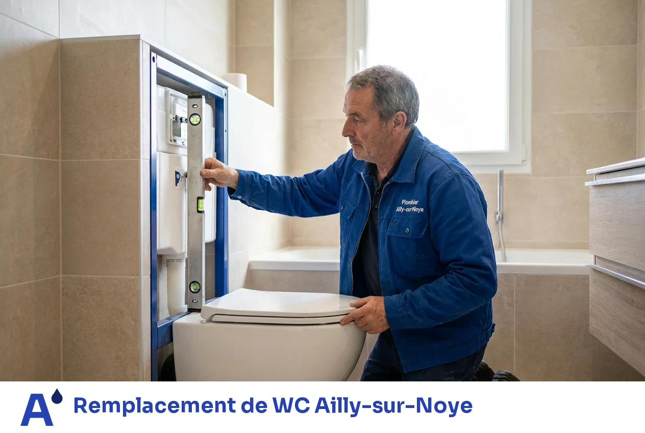Remplacement de WC à Ailly-sur-Noye